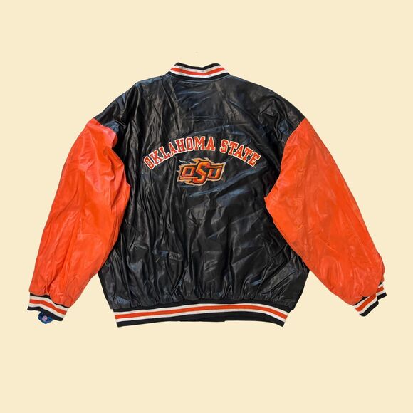 Vintage 90s Oklahoma State XXL varsity jacket, Steve & Barrys 1990s jacket - Picture 2 of 8